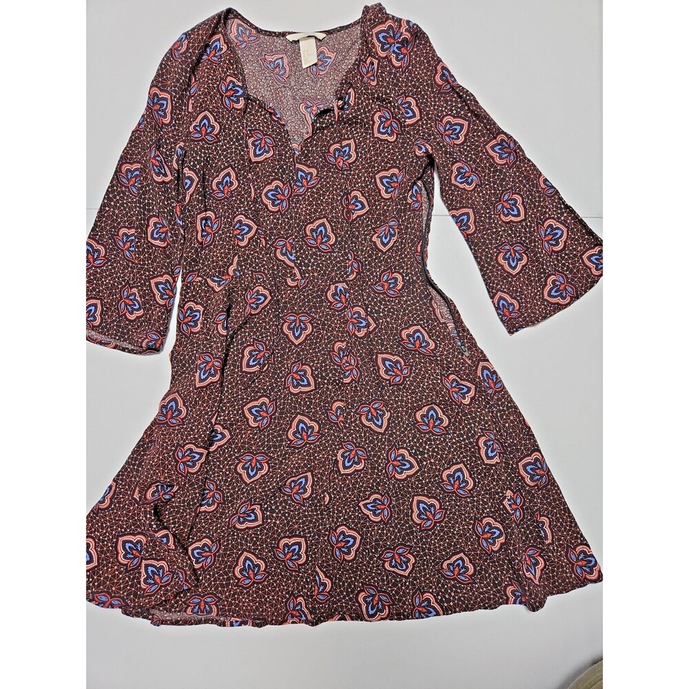 H&M Women Size 8 Brown Floral Dress